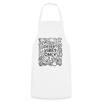 Desert Vibes Only – Orient & Wüstenmagie - Kochschürze - Weiß - Vorne - AI Model Male 185 dark (185cm)
