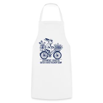 Courrier de Pâques Bunny Retro Delivery Crew - Tablier de cuisine - blanc - Devant - AI Model Male 185 dark (185cm)