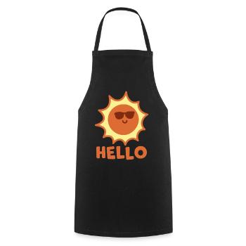 Hallo Sonne - Kochschürze - Schwarz - Vorne - AI Model Male 185 dark (185cm)