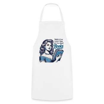 Retro buch Girl design für Vielleser mit Ästhetik - Kochschürze - Weiß - Vorne - AI Model Male 185 dark (185cm)