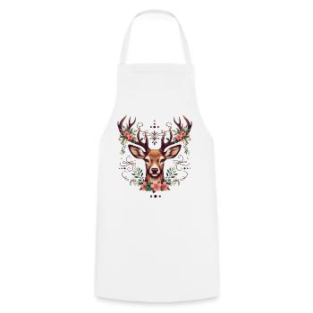 Dirndl Shirt Damen Trachtenshirt Hirsch Tracht - Kochschürze - Weiß - Vorne - AI Model Male 185 dark (185cm)