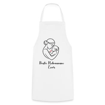 Beste Hebamme Ever - personalisierbares Design - Kochschürze - Weiß - Vorne - AI Model Male 185 dark (185cm)