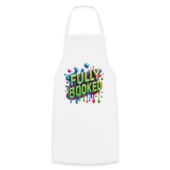 Book Lovers Funny Saying 3D Style - Cooking Apron - white - Front - AI Model Male 185 dark (185cm)
