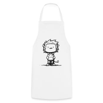 Croquis de dessin animé de lion kawaii - Motif mignon - Tablier de cuisine - blanc - Devant - AI Model Male 185 dark (185cm)
