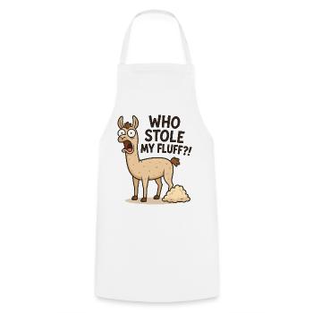 Humorvolles Lama mit Flusen - Kochschürze - Weiß - Vorne - AI Model Male 185 dark (185cm)