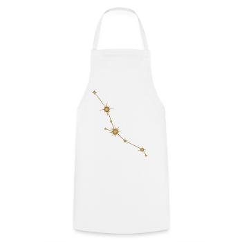 Star Constellation Taurus Zodiac Birth Sign Golden - Cooking Apron - white - Front - AI Model Male 185 dark (185cm)