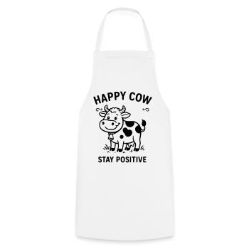 happycow - Cooking Apron - white - Front - AI Model Male 185 dark (185cm)