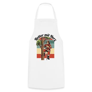 Sauveur de cœur - Tablier de cuisine - blanc - Devant - AI Model Male 185 dark (185cm)