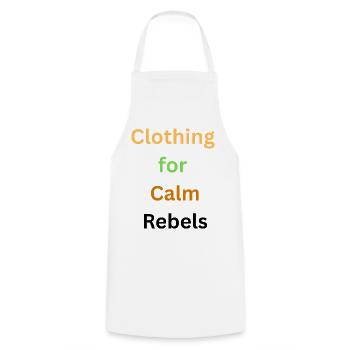 Calm Nature Inspired Typography Design - Cooking Apron - white - Front - AI Model Male 185 dark (185cm)