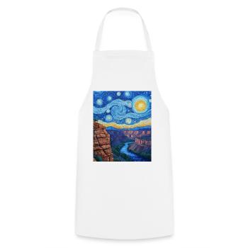 Grand Canyon Arizona USA Van Gogh Style - Cooking Apron - white - Front - AI Model Male 185 dark (185cm)