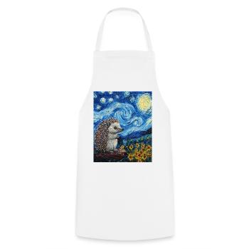  Igel Van Gogh Style Starry Night - Kochschürze - Weiß - Vorne - AI Model Male 185 dark (185cm)