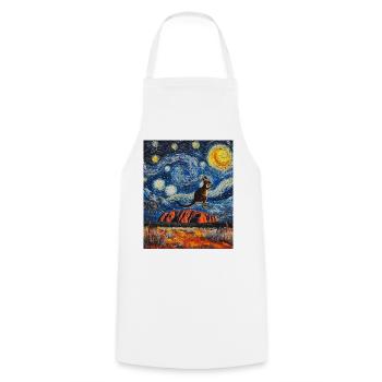 Kängeru Australien Van Gogh Style Starry Night - Kochschürze - Weiß - Vorne - AI Model Male 185 dark (185cm)
