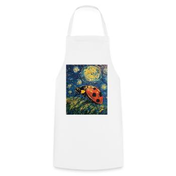 Coccinelle Van Gogh Style Nuit étoilée - Tablier de cuisine - blanc - Devant - AI Model Male 185 dark (185cm)