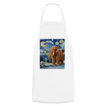 Mammoth Van Gogh Starry Night - Cooking Apron - white - Front - AI Model Male 185 dark (185cm)
