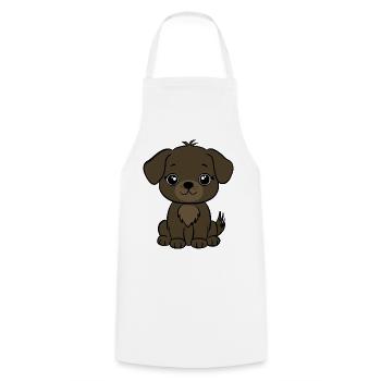 Chien - Tablier de cuisine - blanc - Devant - AI Model Male 185 dark (185cm)