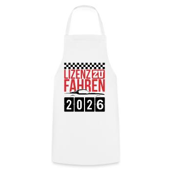 Driving License 2026 Driving Test Driving License Test - Cooking Apron - white - Front - AI Model Male 185 dark (185cm)