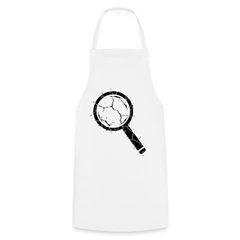 Broken magnifying glass sliver glass vector - Cooking Apron - white - Front - AI Model Male 185 dark (185cm)