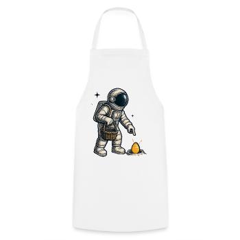 Astronauten-Ei Erkundung - Kochschürze - Weiß - Vorne - AI Model Male 185 dark (185cm)