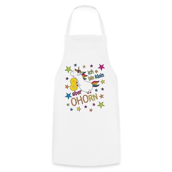 8 ans Fille Licorne Je suis petite mais érable - Tablier de cuisine - blanc - Devant - AI Model Male 185 dark (185cm)