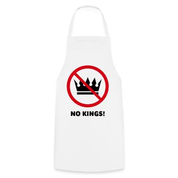 No Kings! (Protest Design / POS 2C) - Cooking Apron - white - Front - AI Model Male 185 dark (185cm)