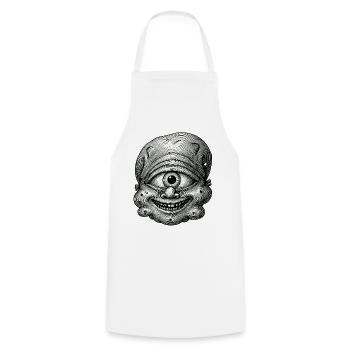Galactic smile - Cooking Apron - white - Front - AI Model Male 185 dark (185cm)