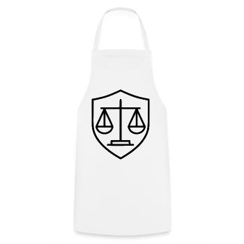 Avocat Droit Droit Avocat Balance Droit Judiciaire - Tablier de cuisine - blanc - Devant - AI Model Male 185 dark (185cm)