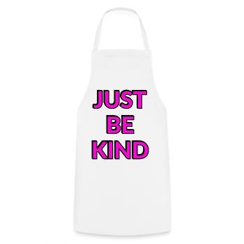 Just Be Kind Pink Text - Cooking Apron - white - Front - AI Model Male 185 dark (185cm)