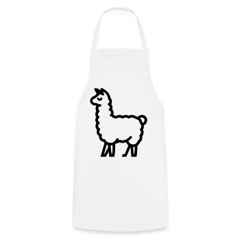 lama - Cooking Apron - white - Front - AI Model Male 185 dark (185cm)