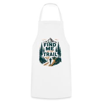 Graphique du sentier Sentier Trouve-moi sur le sentier forestier - Tablier de cuisine - blanc - Devant - AI Model Male 185 dark (185cm)