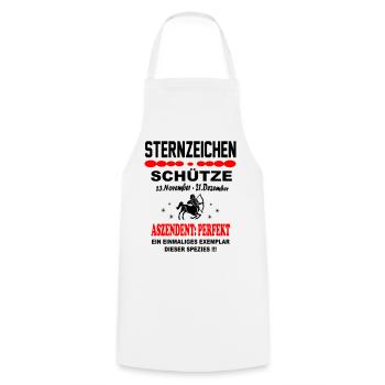 Schütze Sternzeichen Horoskop Aszendent Perfekt - Kochschürze - Weiß - Vorne - AI Model Male 185 dark (185cm)