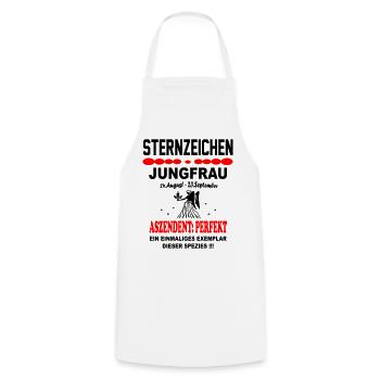 Jungfrau Sternzeichen Horoskop Aszendent Perfekt - Kochschürze - Weiß - Vorne - AI Model Male 185 dark (185cm)