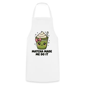 Matcha Made Me Do It Kawaii Matcha - Kochschürze - Weiß - Vorne - AI Model Male 185 dark (185cm)
