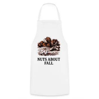 Nuts About Fall Kastanien Eicheln Herbst - Kochschürze - Weiß - Vorne - AI Model Male 185 dark (185cm)