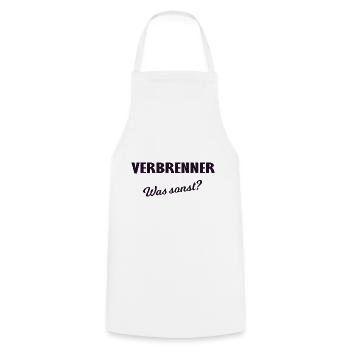 Die Verbrenner Freunde - Kochschürze - Weiß - Vorne - AI Model Male 185 dark (185cm)