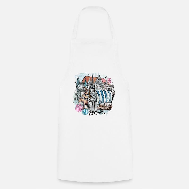 Bremen Illustration - Cooking Apron - white