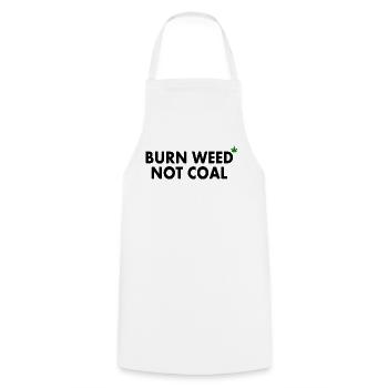 Burn weed not coal - Kochschürze - Weiß - Vorne - AI Model Male 185 dark (185cm)