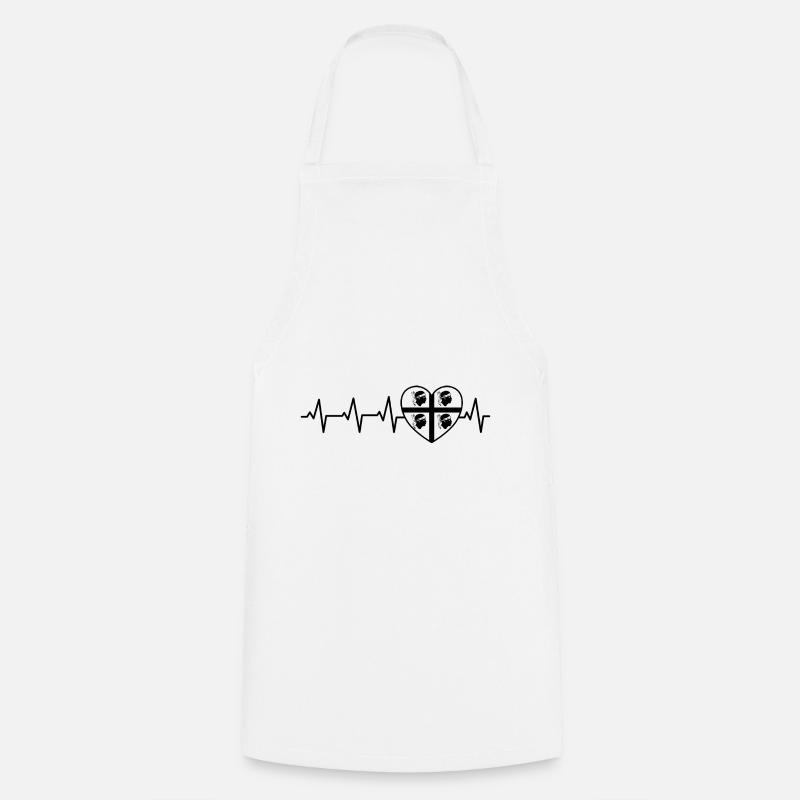 Pulse Heart Gift Sardegna Italia - Grembiule da cucina - bianco