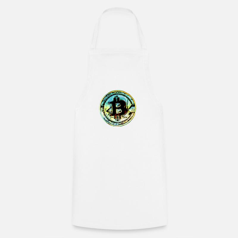 Image Bitcoin 1 - Tablier de cuisine - blanc