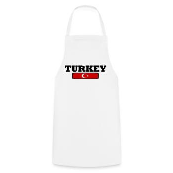 Turkey - Cooking Apron - white - Front - AI Model Male 185 dark (185cm)