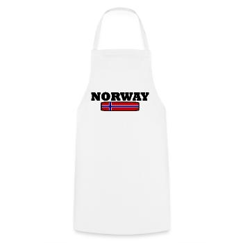 Norvège - Tablier de cuisine - blanc - Devant - AI Model Male 185 dark (185cm)