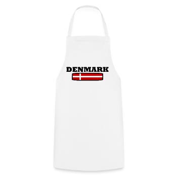 Denmark - Cooking Apron - white - Front - AI Model Male 185 dark (185cm)