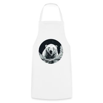 Polar bear - Cooking Apron - white - Front - AI Model Male 185 dark (185cm)