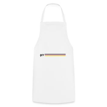 ger allemagne drapeau ligne - Tablier de cuisine - blanc - Devant - AI Model Male 185 dark (185cm)