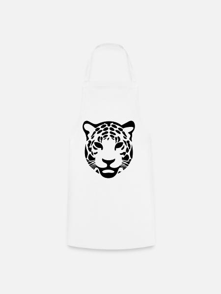Leopard - Kochschürze - Weiß