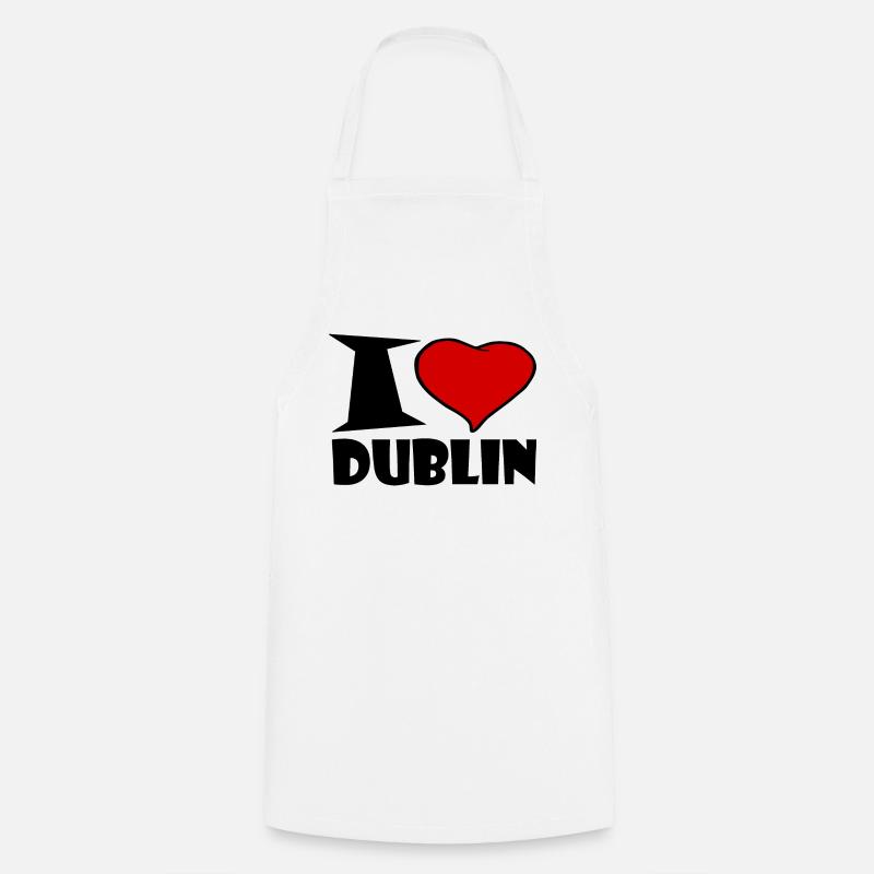Dublin - J'aime Dublin - Tablier de cuisine - blanc