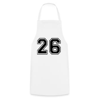 26 - Cooking Apron - white - Front - AI Model Male 185 dark (185cm)
