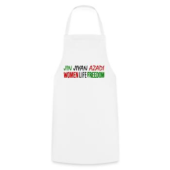 Women life freedom jin jiyan azadi - Tablier de cuisine - blanc - Devant - AI Model Male 185 dark (185cm)