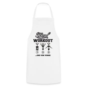 Mosel Workout Korkenzieher Wein Weinfest Shirt - Kochschürze - Weiß - Vorne - AI Model Male 185 dark (185cm)