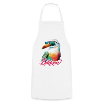 Loecken holiday cool colorful seagull with sunglasses - Cooking Apron - white - Front - AI Model Male 185 dark (185cm)