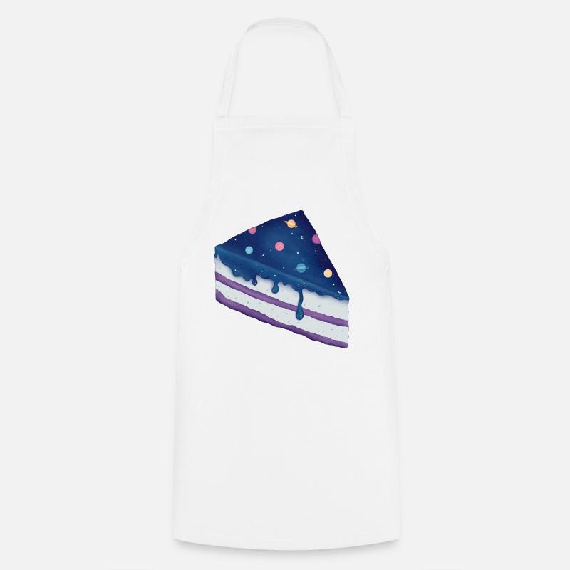 Cosmic Galaxy Cake - Cooking Apron - white